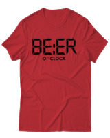 T-Shirt Unisex - Beer O'clock - Color Thumbnail Κόκκινο