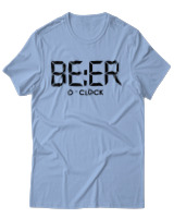 T-Shirt Unisex - Beer O'clock - Color Thumbnail Γαλάζιο