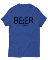T-Shirt Unisex - Beer O'clock - Color Thumbnail Μπλε Ρουά