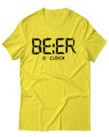 T-Shirt Unisex - Beer O'clock - Color Thumbnail Κίτρινο