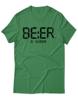 T-Shirt Unisex - Beer O'clock - Color Thumbnail Πράσινο