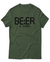 T-Shirt Unisex - Beer O'clock - Color Thumbnail Κυπαρισσί