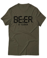 T-Shirt Unisex - Beer O'clock - Color Thumbnail Χακί