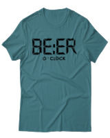 T-Shirt Unisex - Beer O'clock - Color Thumbnail Μπλε Πράσινο