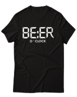 T-Shirt Unisex - Beer O'clock - Color Thumbnail Μαύρο