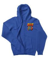 Ζακέτα Φούτερ με κουκούλα Γυναικείο - Beer Time To Drink - Color Thumbnail Μπλε Ρουά