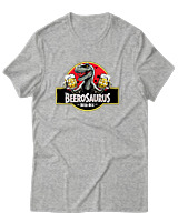 T-Shirt Αντρικό - Beerosaurus - Color Thumbnail Γκρι Μελανζέ