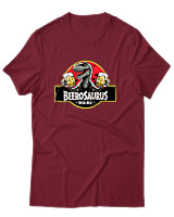 T-Shirt Αντρικό - Beerosaurus - Color Thumbnail Σκούρο Κόκκινο