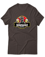 T-Shirt Αντρικό - Beerosaurus - Color Thumbnail Καφέ