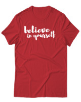 T-Shirt Αντρικό - Believe In Yourself - Color Thumbnail Κόκκινο
