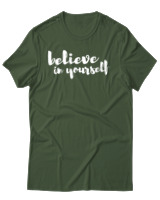 T-Shirt Αντρικό - Believe In Yourself - Color Thumbnail Κυπαρισσί