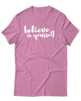 T-Shirt Αντρικό - Believe In Yourself - Color Thumbnail Ροζ