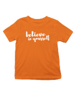 T-Shirt  Παιδικό - Believe In Yourself - Color Thumbnail Πορτοκαλί