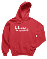 Φούτερ με κουκούλα Παιδικό - Believe In Yourself - Color Thumbnail Κόκκινο