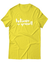 T-Shirt  Γυναικείο - Believe In Yourself - Color Thumbnail Κίτρινο