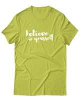 T-Shirt  Γυναικείο - Believe In Yourself - Color Thumbnail Λαχανί