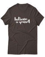 T-Shirt  Γυναικείο - Believe In Yourself - Color Thumbnail Καφέ