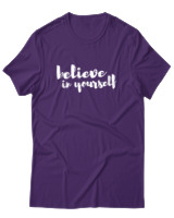 T-Shirt  Γυναικείο - Believe In Yourself - Color Thumbnail Μώβ