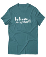 T-Shirt  Γυναικείο - Believe In Yourself - Color Thumbnail Μπλέ Πράσινο