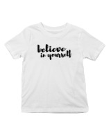 T-Shirt  Παιδικό - Believe In Yourself - Color Thumbnail 'Ασπρο