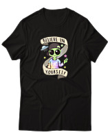 T-Shirt Αντρικό - Believe In Yourself - Color Thumbnail Μαύρο