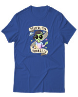 T-Shirt Αντρικό - Believe In Yourself - Color Thumbnail Μπλε Ρουά