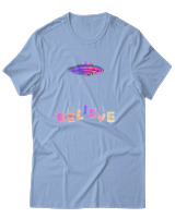 T-Shirt Αντρικό - Believe - Color Thumbnail Γαλάζιο