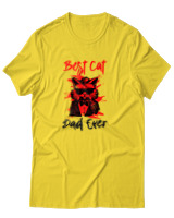 T-Shirt Αντρικό - Best Cat Dad - Color Thumbnail Χρυσό Κίτρινο