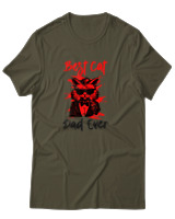 T-Shirt Αντρικό - Best Cat Dad - Color Thumbnail Χακί