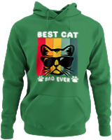Φούτερ με κουκούλα - Best Cat Dad Ever - Color Thumbnail Kelly Green