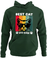 Φούτερ με κουκούλα - Best Cat Dad Ever - Color Thumbnail Κυπαρισσί