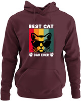 Φούτερ με κουκούλα - Best Cat Dad Ever - Color Thumbnail Marron