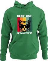 Φούτερ με κουκούλα - Best Cat Dad Ever - Color Thumbnail Kelly Green