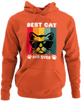 Φούτερ με κουκούλα - Best Cat Dad Ever - Color Thumbnail Orange