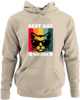 Φούτερ με κουκούλα - Best Cat Dad Ever - Color Thumbnail Μπέζ