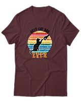 T-Shirt Αντρικό - Best Cat Dad - Color Thumbnail Μπορντό