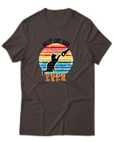 T-Shirt Αντρικό - Best Cat Dad - Color Thumbnail Καφέ