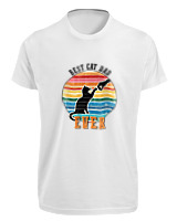 T-Shirt Fit Αντρικό - Best Cat Dad - Color Thumbnail 'Ασπρο