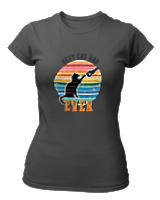 T-Shirt Στενή Γραμμή Γυναικείο - Best Cat Dad - Color Thumbnail Ανθρακί