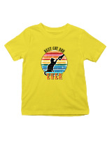 T-Shirt  Παιδικό - Best Cat Dad - Color Thumbnail Κίτρινο