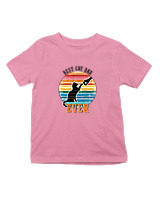 T-Shirt  Παιδικό - Best Cat Dad - Color Thumbnail Ροζ