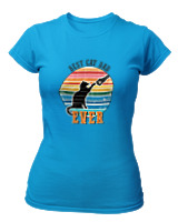 T-Shirt Στενή Γραμμή Γυναικείο - Best Cat Dad - Color Thumbnail Τιρκουάζ