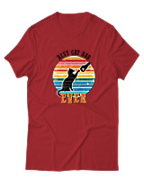 T-Shirt  Γυναικείο - Best Cat Dad - Color Thumbnail Κόκκινο