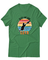 T-Shirt  Γυναικείο - Best Cat Dad - Color Thumbnail Πράσινο