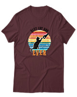 T-Shirt  Γυναικείο - Best Cat Dad - Color Thumbnail Μπορντό