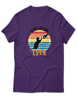 T-Shirt  Γυναικείο - Best Cat Dad - Color Thumbnail Μώβ