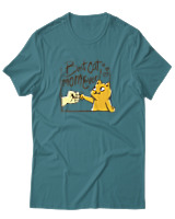 T-Shirt  Γυναικείο - Best Cat Mom Ever - Color Thumbnail Μπλέ Πράσινο