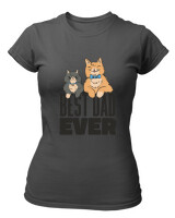 T-Shirt Στενή Γραμμή - Best Dad Ever - Color Thumbnail Ανθρακί