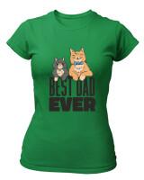 T-Shirt Στενή Γραμμή - Best Dad Ever - Color Thumbnail Πράσινο