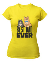 T-Shirt Στενή Γραμμή - Best Dad Ever - Color Thumbnail Κίτρινο
